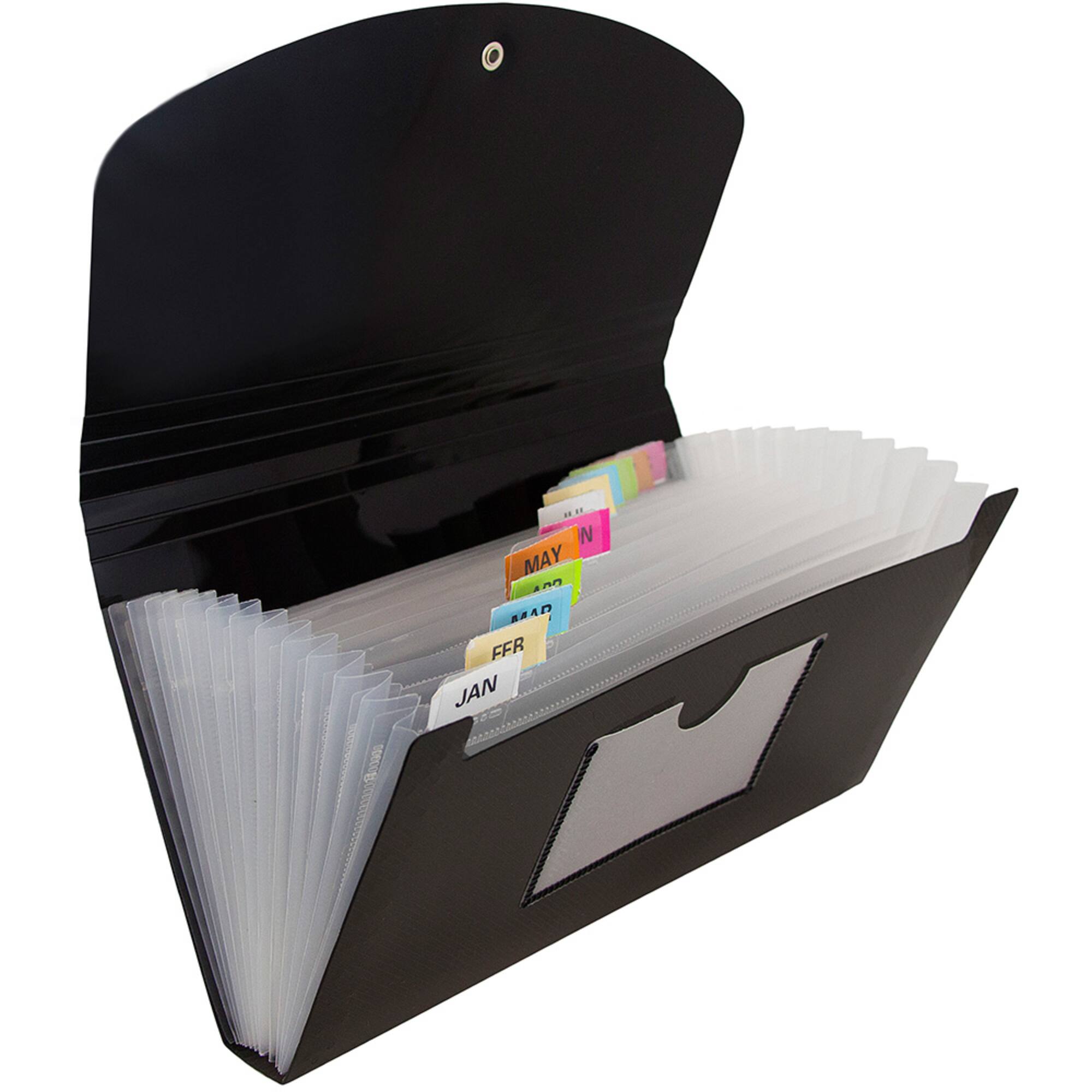 JAM Paper 13 Pocket Plastic Accordion Folder